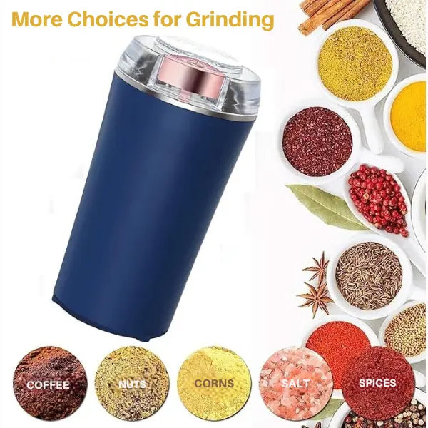 Mini Portable Electric Coffee & Spice Grinder- Grind Your Favorites in Seconds