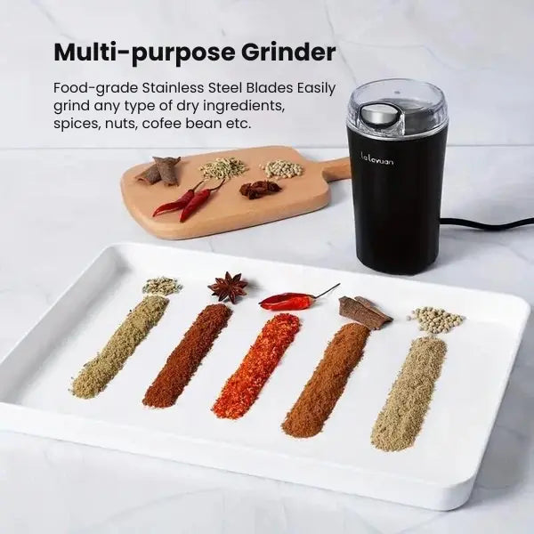 Mini Portable Electric Coffee & Spice Grinder- Grind Your Favorites in Seconds