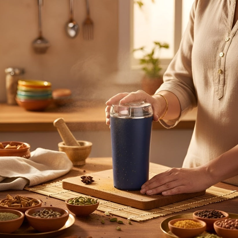 Mini Portable Electric Coffee & Spice Grinder- Grind Your Favorites in Seconds